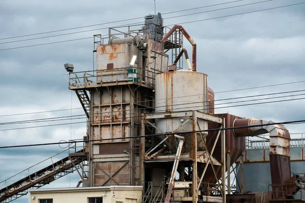 Taş Fabrikası Taş Kırma Makinesi Sanayi Ocağı Madencilik Ekipmanlarını Kapatıyor — Stok fotoğraf