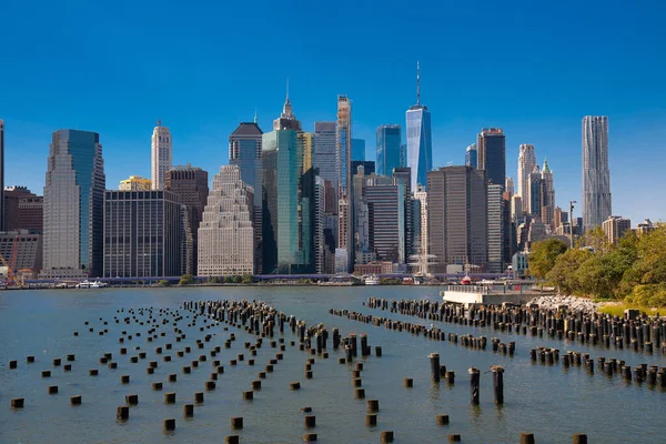 New York City Ansicht Des Lower Manhattan Financial District Von — Stockfoto