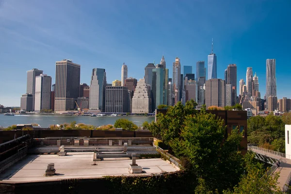 New York City Usa Manhattan Skyline Von Brooklyn — Stockfoto