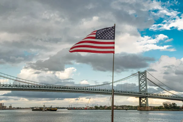 Benjamin Franklin Brücke Von Penns Landung Philadelphia Trikot Aus Gesehen — Stockfoto