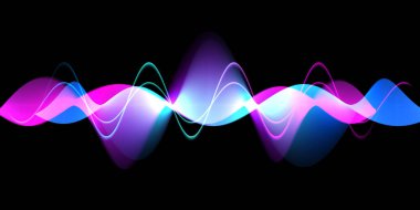 Ses dalgası çizgileri çizimi. Renkli gradyan hareket soyut arkaplan.