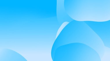 Soyut mavi beyaz eğimli geometrik arkaplan. Akışkan şekiller ve renkli grafik tasarımı.