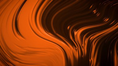 Dalgaların lüksüne sahip soyut turuncu arka plan. 3d illüstrasyon, 3d canlandırma.