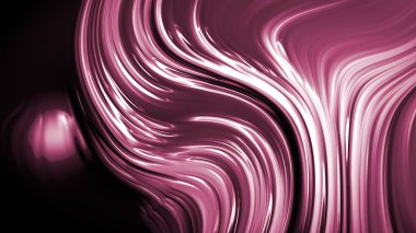 Dalgaların lüksüne sahip soyut koyu kırmızı arka plan. 3d illüstrasyon, 3d canlandırma.