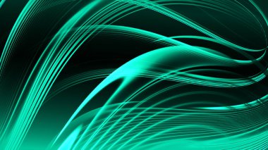 Soyut beyaz mavi eğimli geometrik arkaplan. Neon ışığı kıvrımlı çizgiler ve renk grafik tasarımlı şekil.