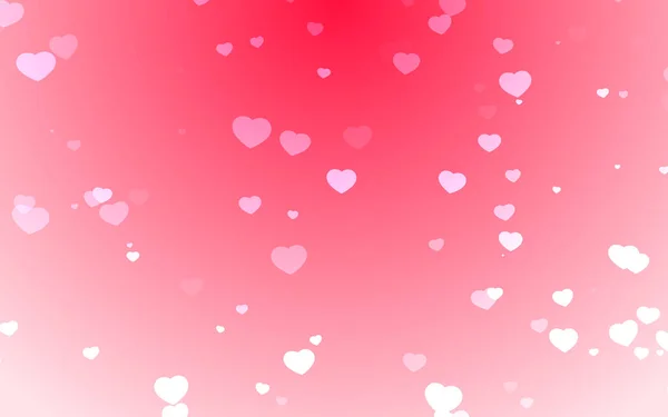 Valentinstag Weiße Herzen Auf Rosa Hintergrund — Stockfoto