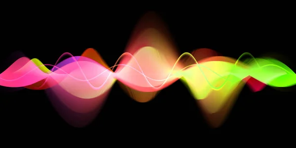 Mówienie Linii Dźwiękowych Ilustracji Kolorowe Gradientowy Ruch Abstrakcyjne Tło — Zdjęcie stockowe