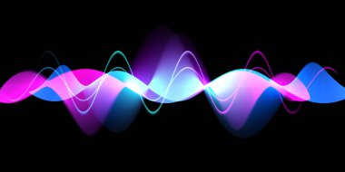 Ses dalgası çizgileri çizimi. Renkli gradyan hareket soyut arkaplan.