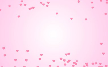 Pembe arka planda Sevgililer Günü pembe kalpleri.
