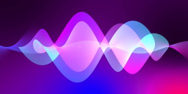 Ses dalgası çizgileri çizimi. Renkli gradyan hareket soyut arkaplan.