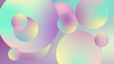 Soyut toplar geometrik gradyan renk arkaplanı. Grafik tasarımı için. 3d resimleme.