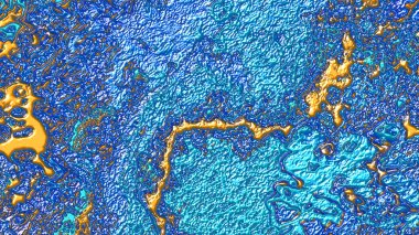 Mavi altın rengi, soyut bir arkaplan. Yaratıcı grafik tasarımı için modern çokrenkli.