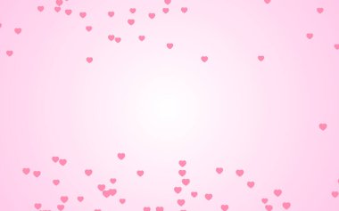 Pembe arka planda Sevgililer Günü pembe kalpleri.