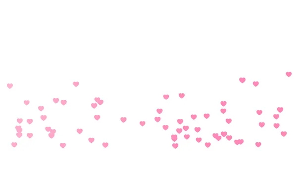 Valentine Day Pink Hearts White Background — Stock Photo, Image