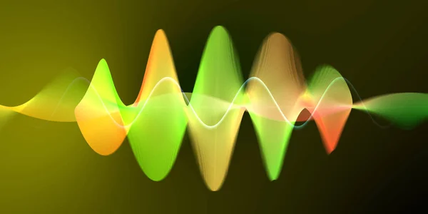 音波線イラストを話す カラフルなグラデーションモーションアブストラクト背景 — ストック写真