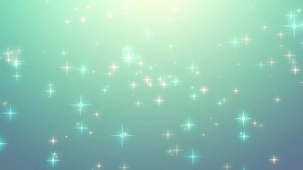 Weihnachten Bunte Sternenhimmel Auf Kristallgrünem Hintergrund — Stockfoto