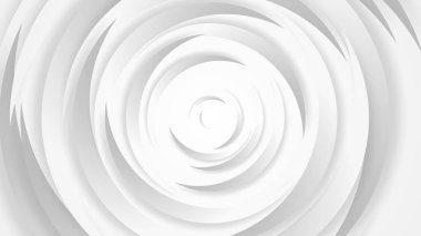 Beyaz gri daireler soyut arkaplan 3D illüstrasyon kağıt kesim tarzıyla.
