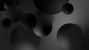 Soyut siyah toplar geometrik eğimli arkaplan. Grafik tasarımı için. 3d resimleme.