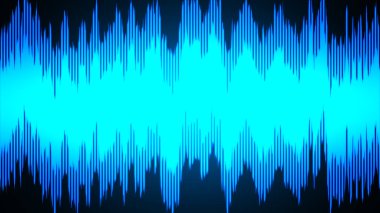 Ses dalgası çizgileri illüstrasyonu. Soyut mavi eğimli hareket arkaplanı.