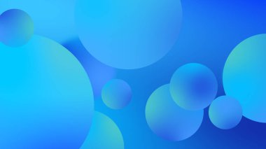 Soyut mavi toplar geometrik eğimli arkaplan. Grafik tasarımı için. 3d resimleme.