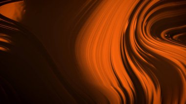 Dalgaların lüksüne sahip soyut turuncu arka plan. 3d illüstrasyon, 3d canlandırma.