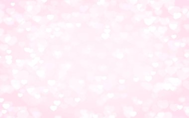 Sevgililer günü pembe arka planda beyaz kalpler.