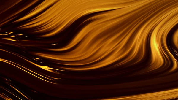 波の贅沢と抽象黄金の背景 3Dイラスト 3Dレンダリング — ストック写真