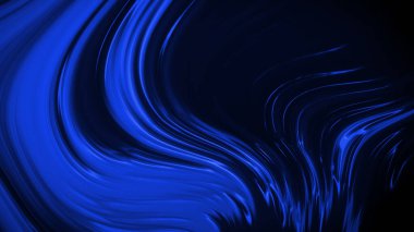 Dalgaların lüksüne sahip soyut mavi arkaplan. 3d illüstrasyon, 3d canlandırma.