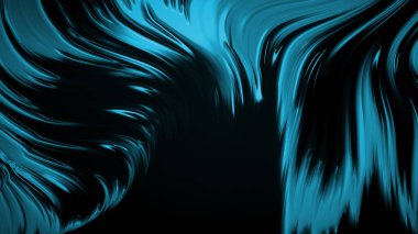 Dalgaların lüksüne sahip soyut Teal yeşili arka plan. 3d illüstrasyon, 3d canlandırma.