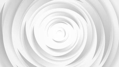 Beyaz gri daireler soyut arkaplan 3D illüstrasyon kağıt kesim tarzıyla.