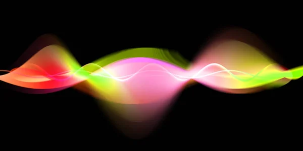 声波线图解 彩色梯度运动抽象背景 — 图库照片