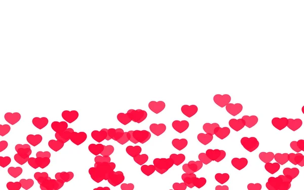 Valentinstag Rosa Rote Herzen Auf Weißem Hintergrund — Stockfoto
