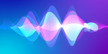 Ses dalgası çizgileri çizimi. Renkli gradyan hareket soyut arkaplan.