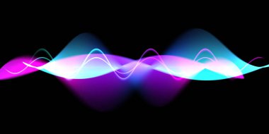 Ses dalgası çizgileri çizimi. Renkli gradyan hareket soyut arkaplan.