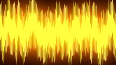 Ses dalgası çizgileri illüstrasyonu. Sarı eğimli hareket soyut arkaplan.
