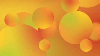 Soyut sarı toplar geometrik eğimli renk arkaplanı. Grafik tasarımı için. 3d resimleme.