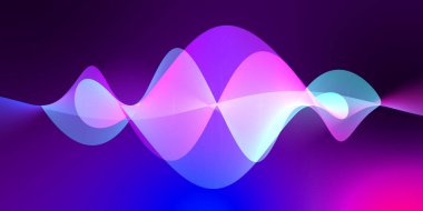 Ses dalgası çizgileri çizimi. Renkli gradyan hareket soyut arkaplan.