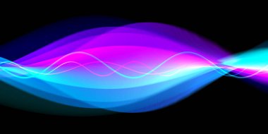 Ses dalgası çizgileri çizimi. Renkli gradyan hareket soyut arkaplan.