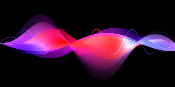 Speaking Sound Wave Lines Illustration Colorful Gradient Motion Abstract Background — Stock Photo, Image