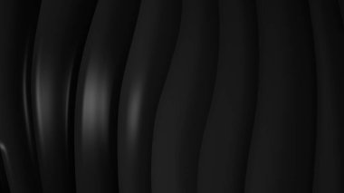 Siyah gri eğimli geometrik soyut arkaplan. Zarif kıvrımlı çizgiler ve renk grafik tasarımlı şekil. 3d Hazırlama