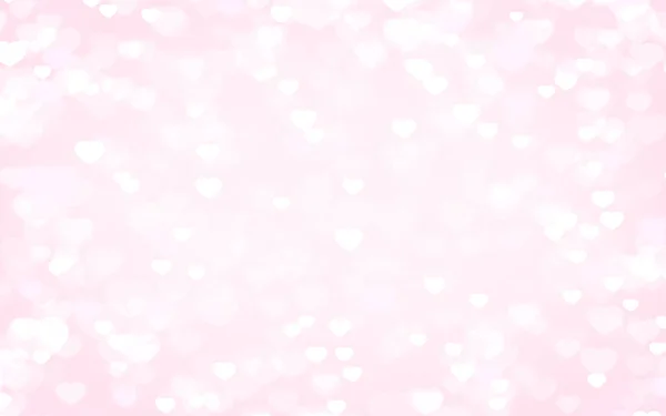 Valentijnsdag Witte Harten Roze Achtergrond — Stockfoto