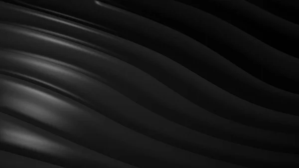 黒灰色のグラデーション幾何学的抽象的背景 エレガントな曲線と色のグラフィックデザインと形状 3Dレンダリング — ストック写真