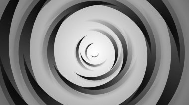 Gri siyah daireler soyut arkaplan 3D illüstrasyon kağıt kesim tarzıyla.