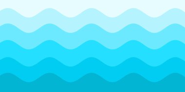 Mavi beyaz dalga desenli arka plan. Yaz tatili tasarımı için kullan. 