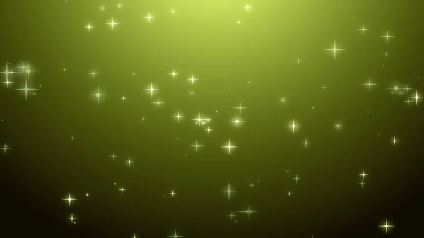 圣诞绿色的黄星背景 Diwali节假日设计 — 图库照片