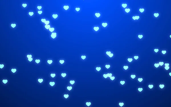 San Valentino Cuori Bianchi Sfondo Blu — Foto Stock