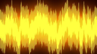 Ses dalgası çizgileri illüstrasyonu. Sarı eğimli hareket soyut arkaplan.