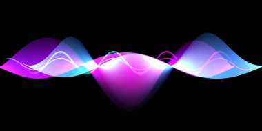 Ses dalgası çizgileri çizimi. Renkli gradyan hareket soyut arkaplan.