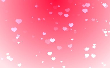 Sevgililer günü pembe arka planda beyaz kalpler.