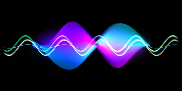 Speaking Sound Wave Lines Illustration Colorful Gradient Motion Abstract Background — Stock Photo, Image